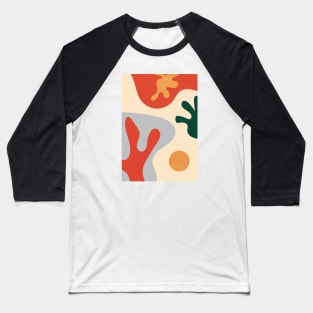 Abstract Boho Botanical Wall Art, Modern, Minimalist Baseball T-Shirt